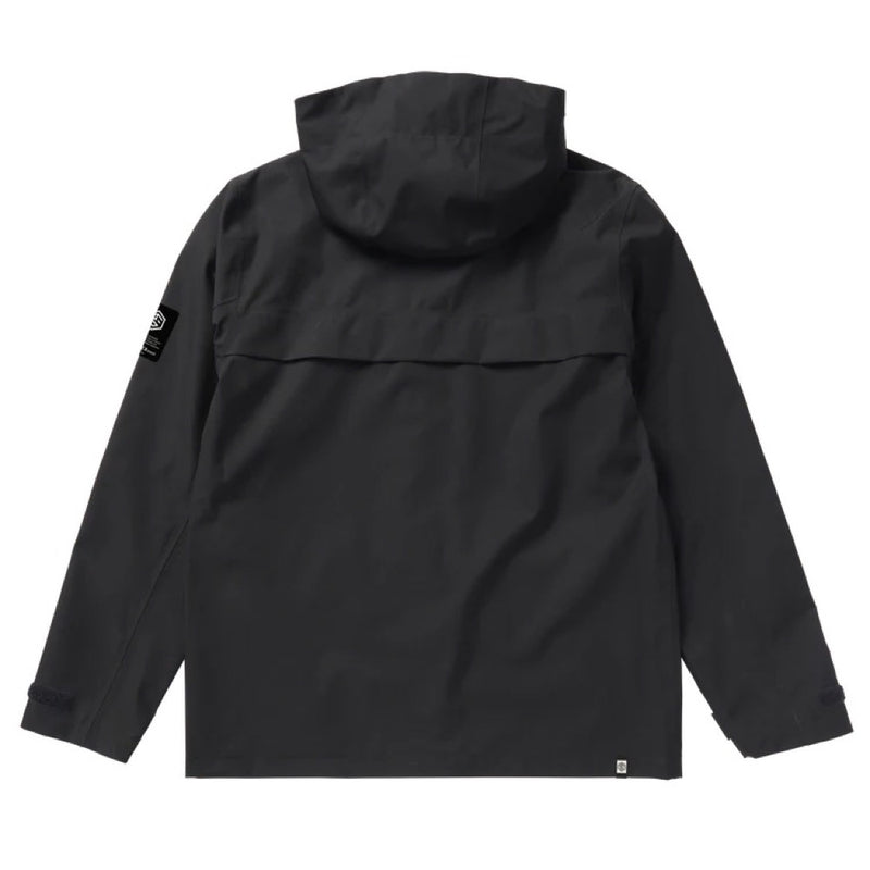 Load image into Gallery viewer, Green Hat Kiteboarding-Mystic DTS Rain Jacket-Black-Rear View