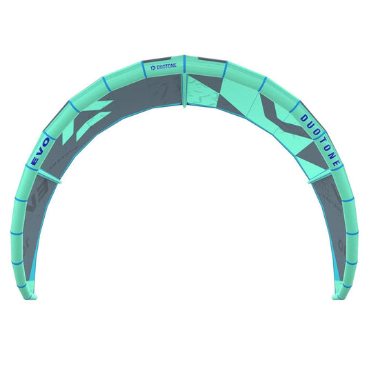 Duotone EVO 10m Mint/Dark Grey-Leading Edge Front View