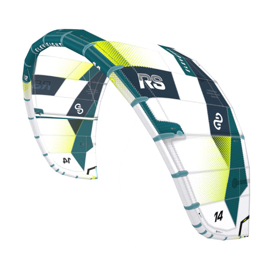 Green Hat Kiteboarding- Eleveight RS V9-White-Right Leading Edge View