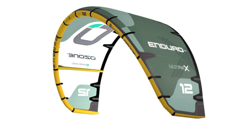 Load image into Gallery viewer, Green Hat Kiteboarding-Ozone Enduro V5 Ultra-X-Green-Left Leading Edge View
