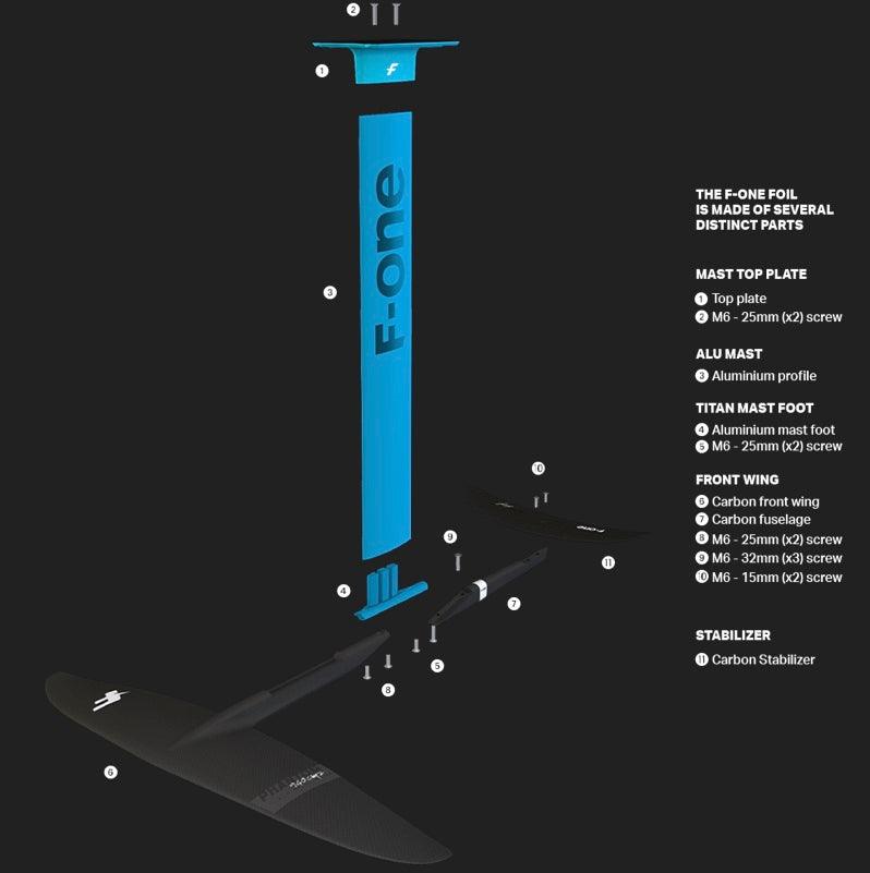 Load image into Gallery viewer, F-One Phantom S Carbon 740 V3 Foil Assembly