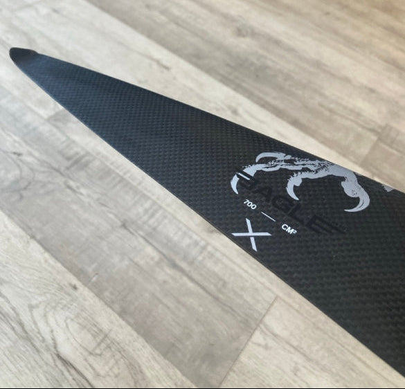 Load image into Gallery viewer, Green Hat Kiteboarding-F-One Eagle X 700 UHM Carbon Plane USED-Top View of Left Wing Tip