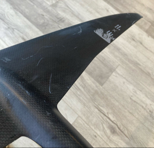Load image into Gallery viewer, Green Hat Kiteboarding-F-One Eagle X 700 UHM Carbon Plane USED-Bottom View of Left Wing Tip of Front Wing