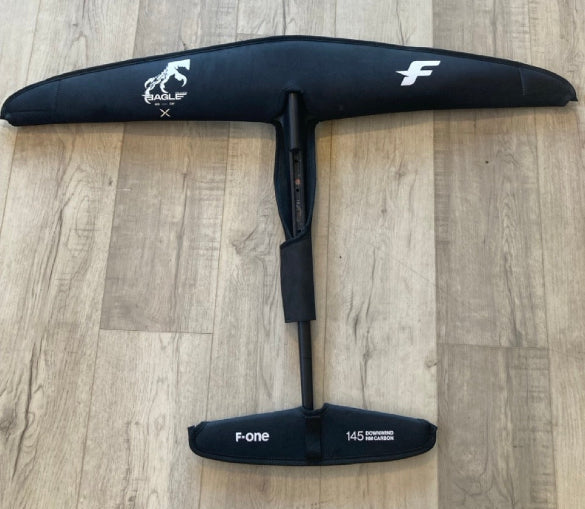 Load image into Gallery viewer, Green Hat Kiteboarding-F-One Eagle X 800 UHM Carbon Plane USED-Top View of Plane in Covers