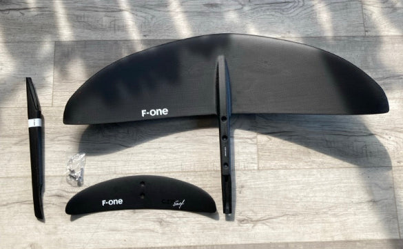 Load image into Gallery viewer, Green Hat Kiteboarding-F-One Gravity 1500 Carbon V3 Foil Plane USED-Bottom View