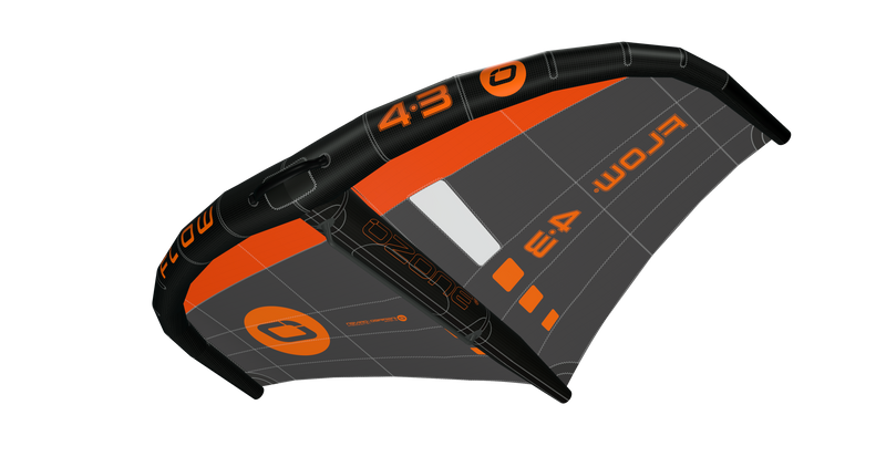 Load image into Gallery viewer, Ozone Flow V2 Wing Carbon Orange Wing bottom view