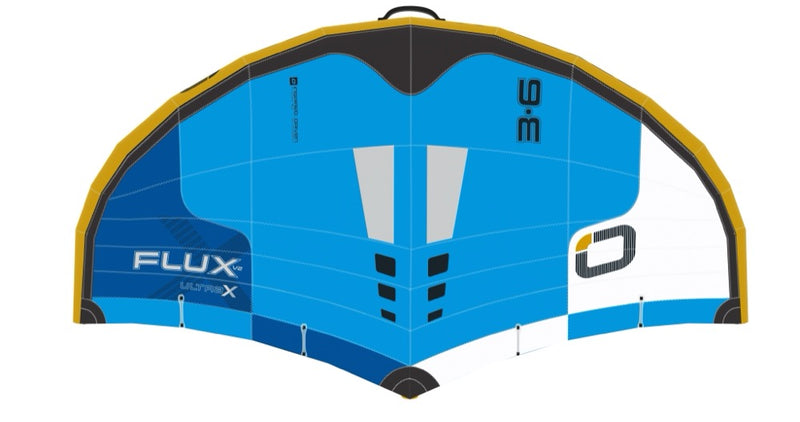 Load image into Gallery viewer, Green Hat Kiteboarding-Ozone Flux V2 Ultra X Wing-Blue-Top View