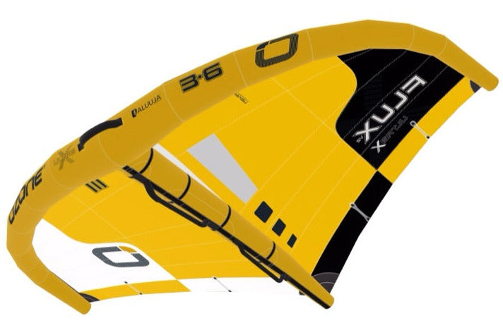 Load image into Gallery viewer, Green Hat Kiteboarding-Ozone Flux V2 Ultra X Wing-Yellow-Leading Edge Underside View