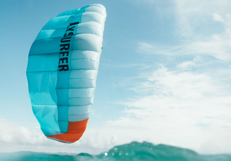 Load image into Gallery viewer, Green Hat Kiteboarding-Flysurfer Hybrid² Foil Kite-Ceramic-Live Shot-Kite in the Sky-Top View