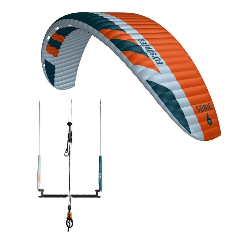 Load image into Gallery viewer, Flysurfer Sonic 4 Foil Kite + Infinity XX Control Bar Bundle