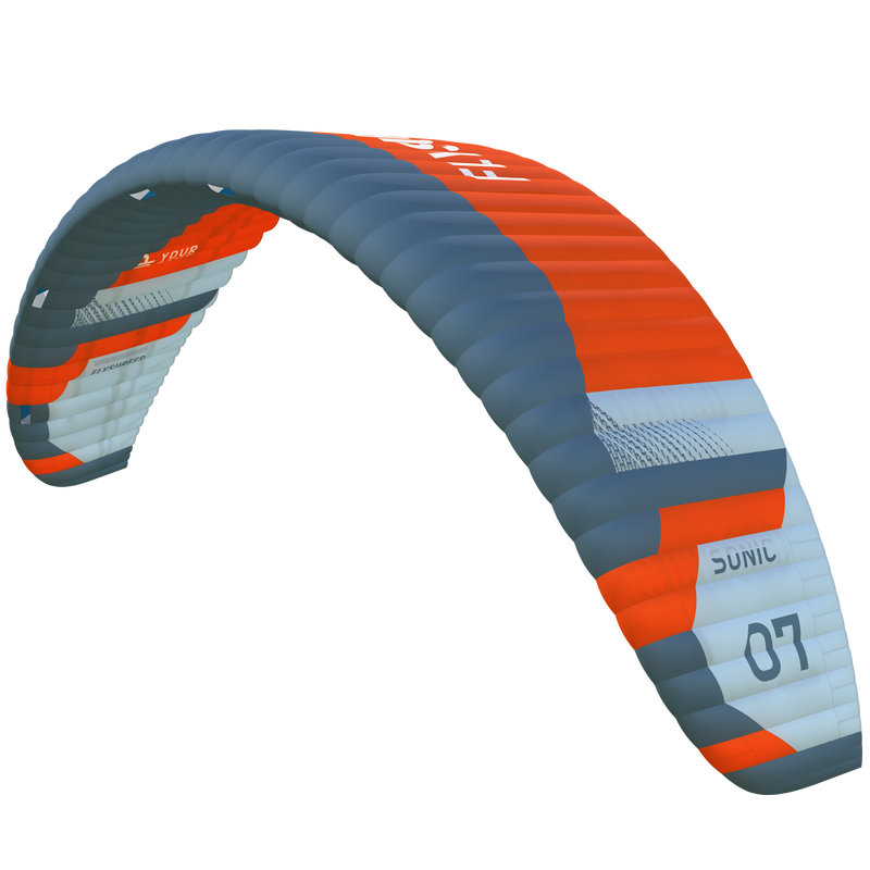 Load image into Gallery viewer, Green Hat Kiteboarding-Flysurfer SONIC5 Orange on a White Background