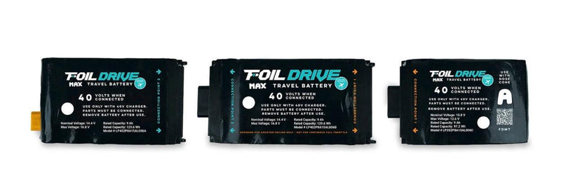 Load image into Gallery viewer, Green Hat Kiteboarding-Foil Drive Max Travel Battery 40 Volts-Disconnected into 3 Pieces-Top View