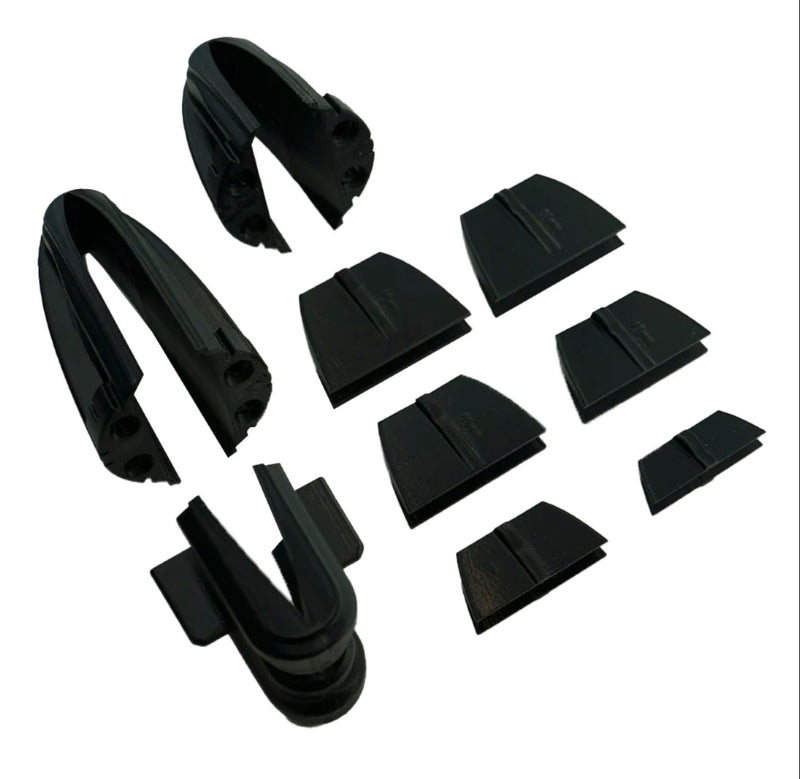 Load image into Gallery viewer, Green Hat Kiteboarding-Foil Drive Universal Mast Adapter-Bottom View of All Parts