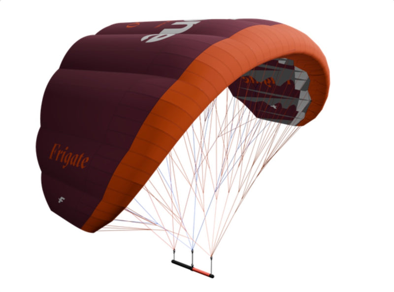 Load image into Gallery viewer, Green Hat Kiteboarding-F-One Frigate Parawing-Left Leading Edge View