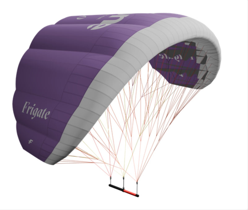 Load image into Gallery viewer, Green Hat Kiteboarding-F-One Frigate Parawing-Left Leading Edge View