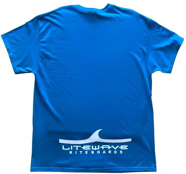 Load image into Gallery viewer, green Hat Kiteboarding-Litewave T Shirt-Blue-Back