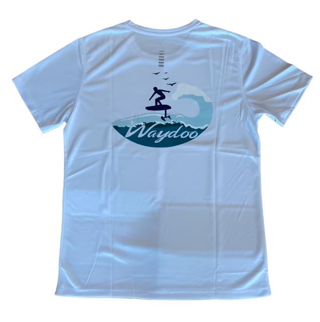Load image into Gallery viewer, Green Hat Kiteboarding- Waydoo T-shirt-White-Back View