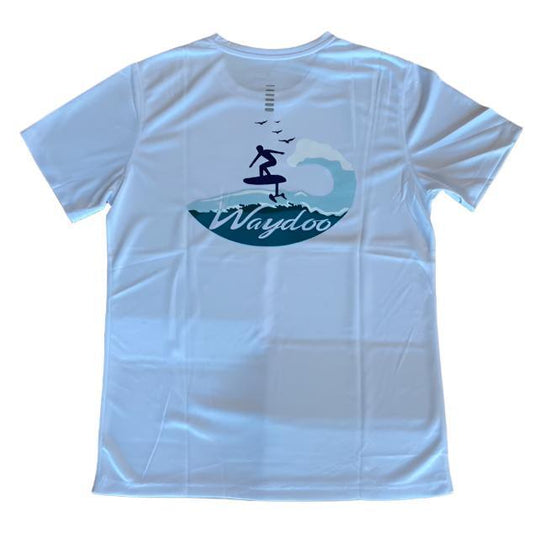 Green Hat Kiteboarding- Waydoo T-shirt-White-Back View
