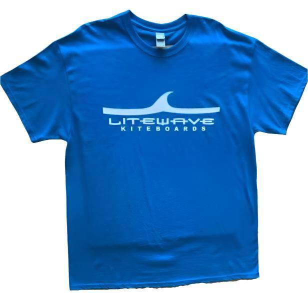 Load image into Gallery viewer, Green Hat Kiteboarding-Litewave T Shirt-Blue-Front