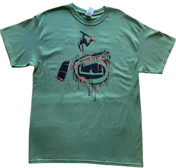 Load image into Gallery viewer, Green Hat Kiteboarding-Litewave T Shirt-Green-Front
