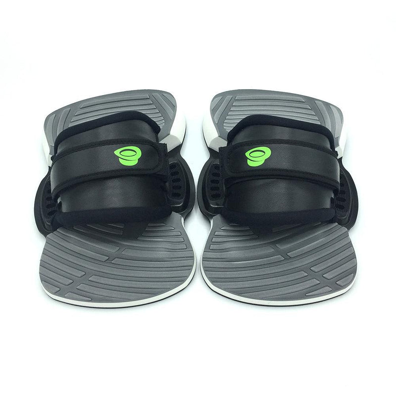 Load image into Gallery viewer, Green Hat kiteboarding Black/Grey 1S Bindings