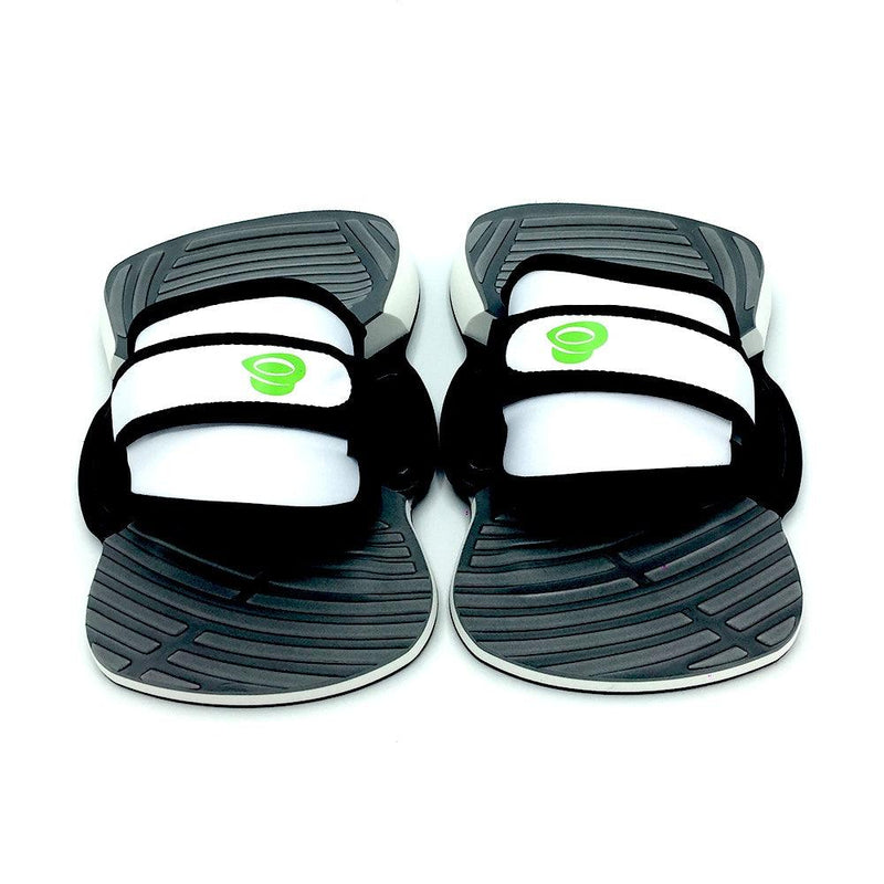 Load image into Gallery viewer, Green Hat kiteboarding White/Grey 1S Bindings