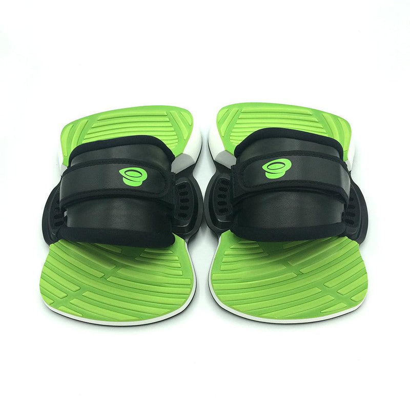 Load image into Gallery viewer, Green Hat kiteboarding Black/Green 1S Bindings