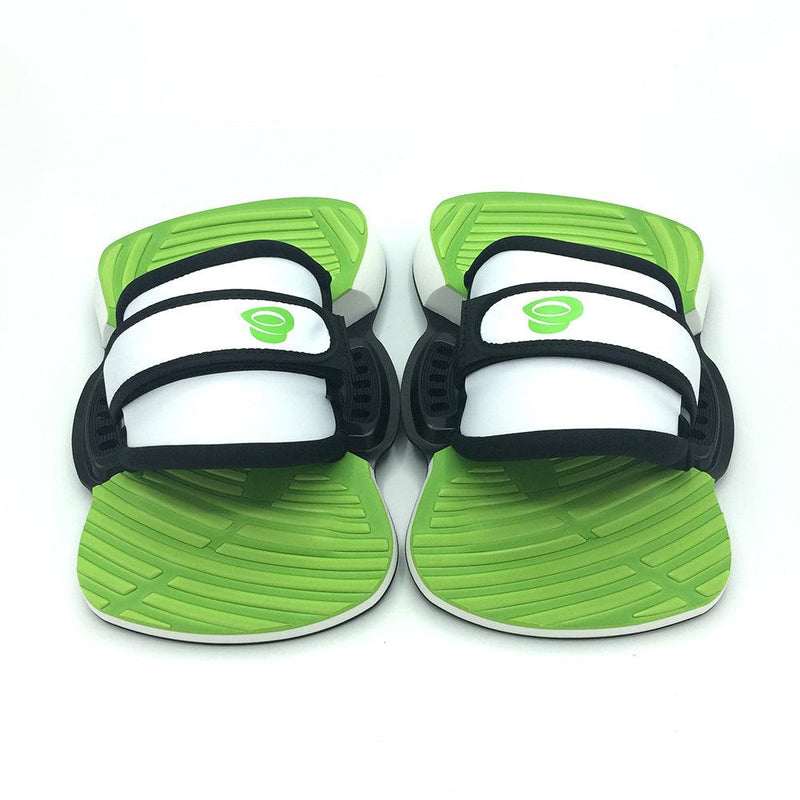 Load image into Gallery viewer, Green Hat kiteboarding White/Green 1S Bindings