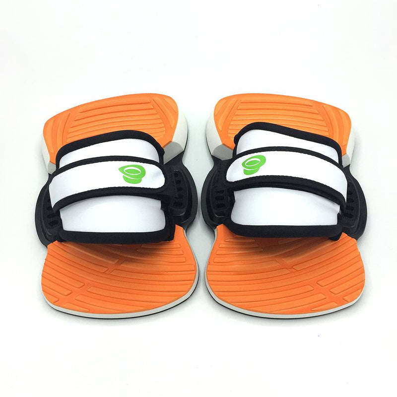 Load image into Gallery viewer, Green Hat kiteboarding White/Orange 1S Bindings