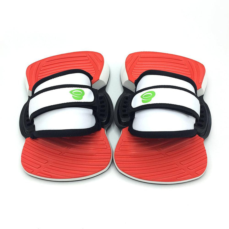 Load image into Gallery viewer, Green Hat kiteboarding White/Red 1S Bindings