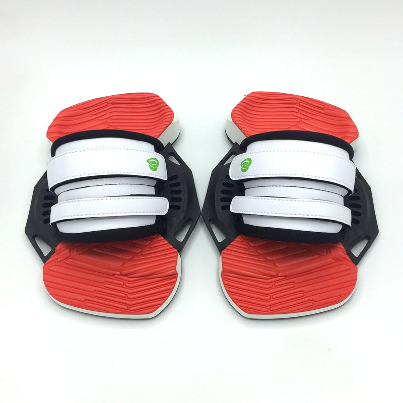 Load image into Gallery viewer, Green Hat Kiteboarding White/Red 2S Bindings