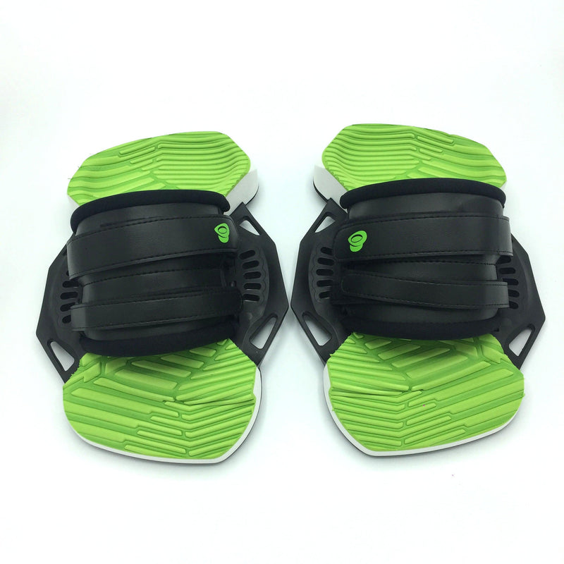 Load image into Gallery viewer, Green Hat Kiteboarding Black/Green 2S Bindings