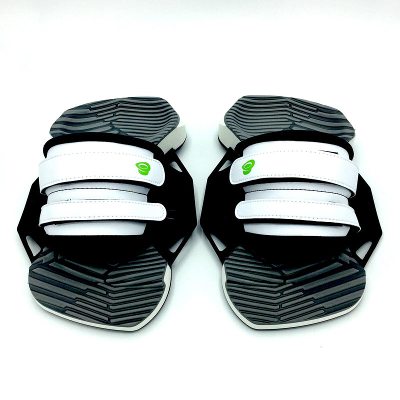 Load image into Gallery viewer, Green Hat Kiteboarding White/Grey 2S Bindings