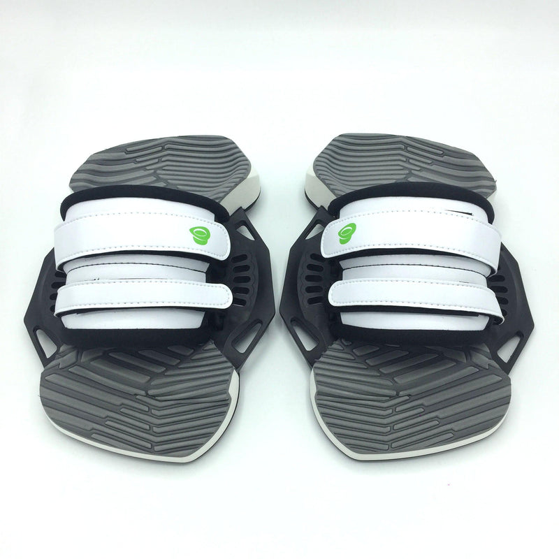Load image into Gallery viewer, Green Hat Kiteboarding White/Grey 2S Bindings