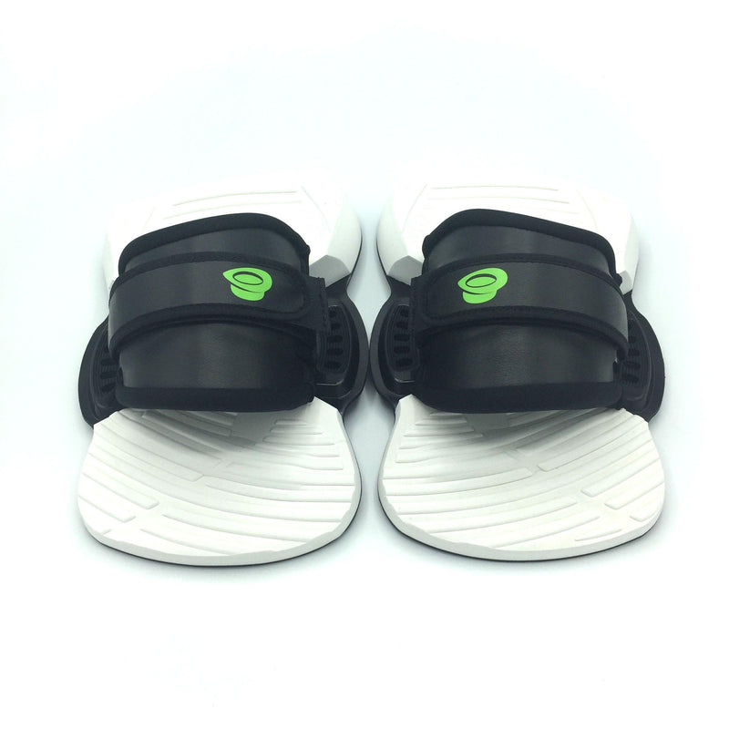 Load image into Gallery viewer, Green Hat kiteboarding Black/White 1S Bindings