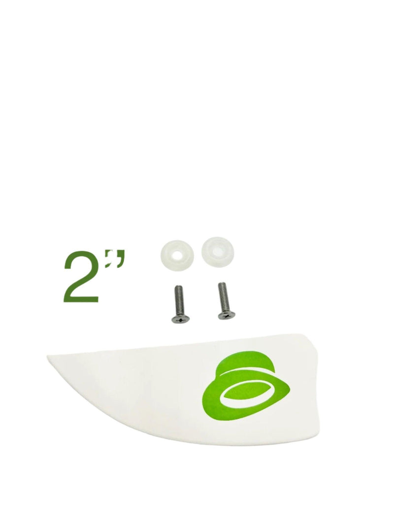 Load image into Gallery viewer, Green Hat fin 2" White