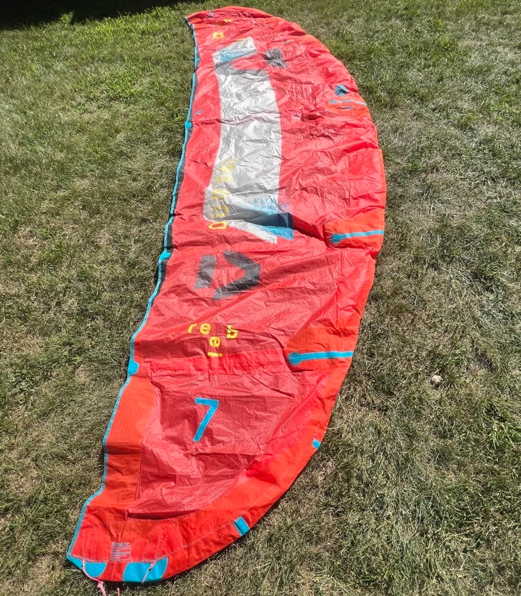 Load image into Gallery viewer, 2020 Duotone Rebel 7m Kiteboarding Kite USED - Needs Repair
