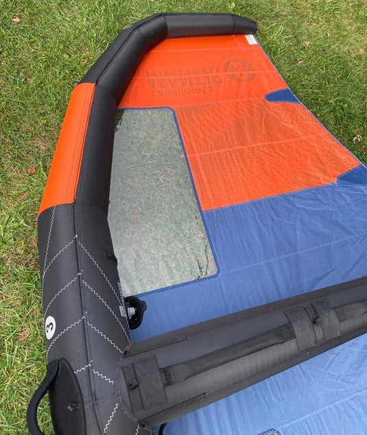 2022 Cabrinha :02 Mantis 3m Windows Wing - A kite on the grass.