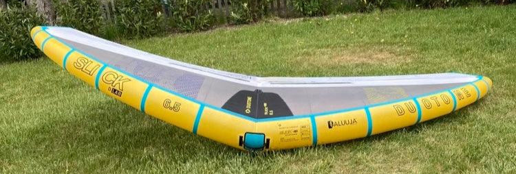 Load image into Gallery viewer, Green Hat Kiteboarding-Duotone Unit D/LAB Wing 6.5M USED-Leading Edge View without Bag