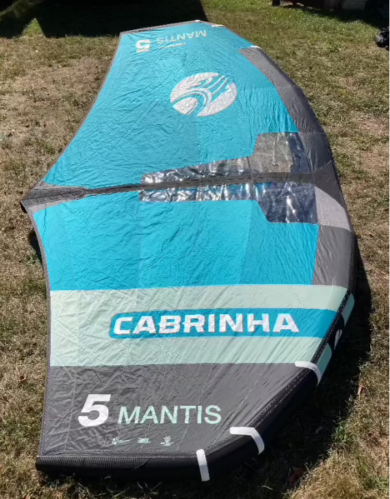 Load image into Gallery viewer, Green Hat Kiteboarding-2024 Cabrinha 04 Mantis Wing 5M USED-Top Left Side View