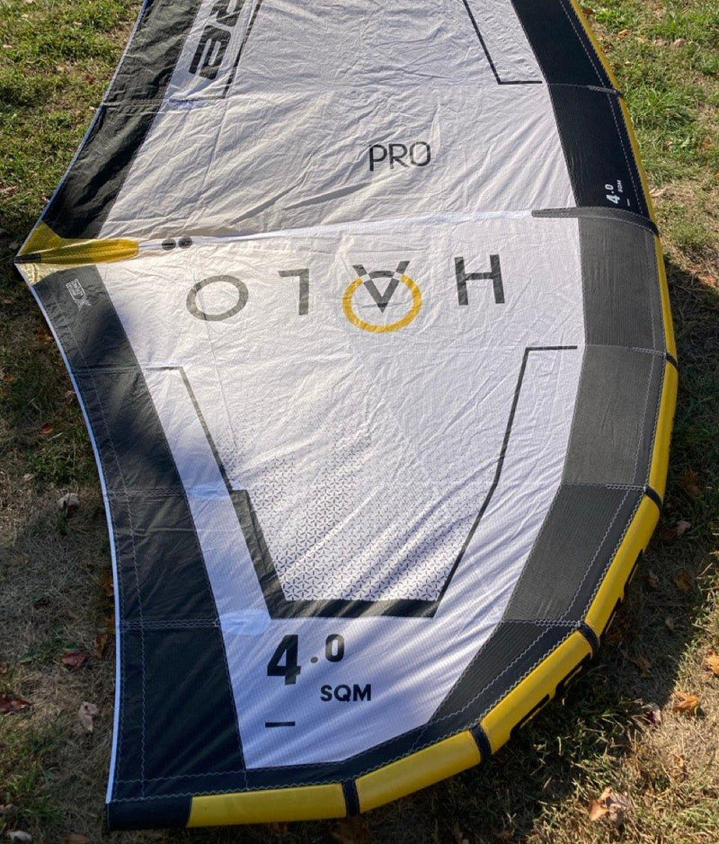 Load image into Gallery viewer, Green Hat Kiteboarding-4m Core Halo Pro Wing USED-Right Wing Tip Top View
