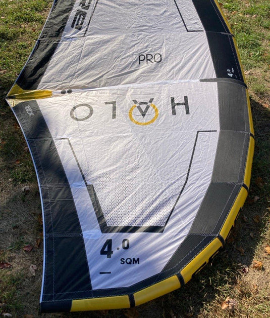 Green Hat Kiteboarding-4m Core Halo Pro Wing USED-Right Wing Tip Top View