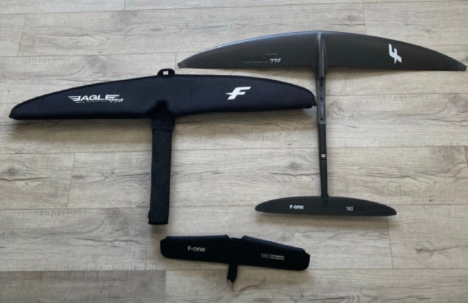 Load image into Gallery viewer, Green Hat Kiteboarding-F-One Eagle 990 Plane USED-Top View of Plane & Covers