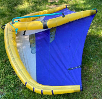 Load image into Gallery viewer, Green Hat Kiteboarding-Duotone Unit LAB 3.5 Wing USED-Left Wing Tip View Up Side Down