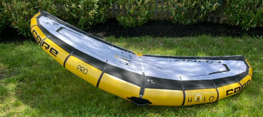 Green Hat Kiteboarding-Core Halo Pro Wing 4M USED-Leading Edge View without  Bag