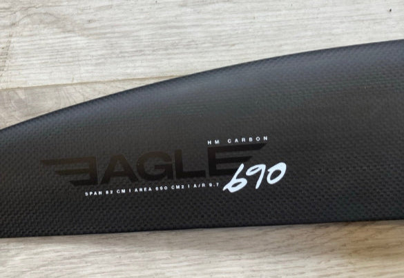 Load image into Gallery viewer, Green Hat Kiteboarding-F-One 690 Eagle Plane USED with XS Fuse & 145 DW Stab-Top View of Left Wing