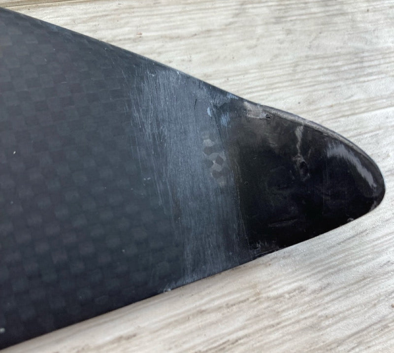 Load image into Gallery viewer, Green Hat Kiteboarding-F-One 1290 Eagle FW USED-Top View of Right Wing Tip-Close Up of Repair