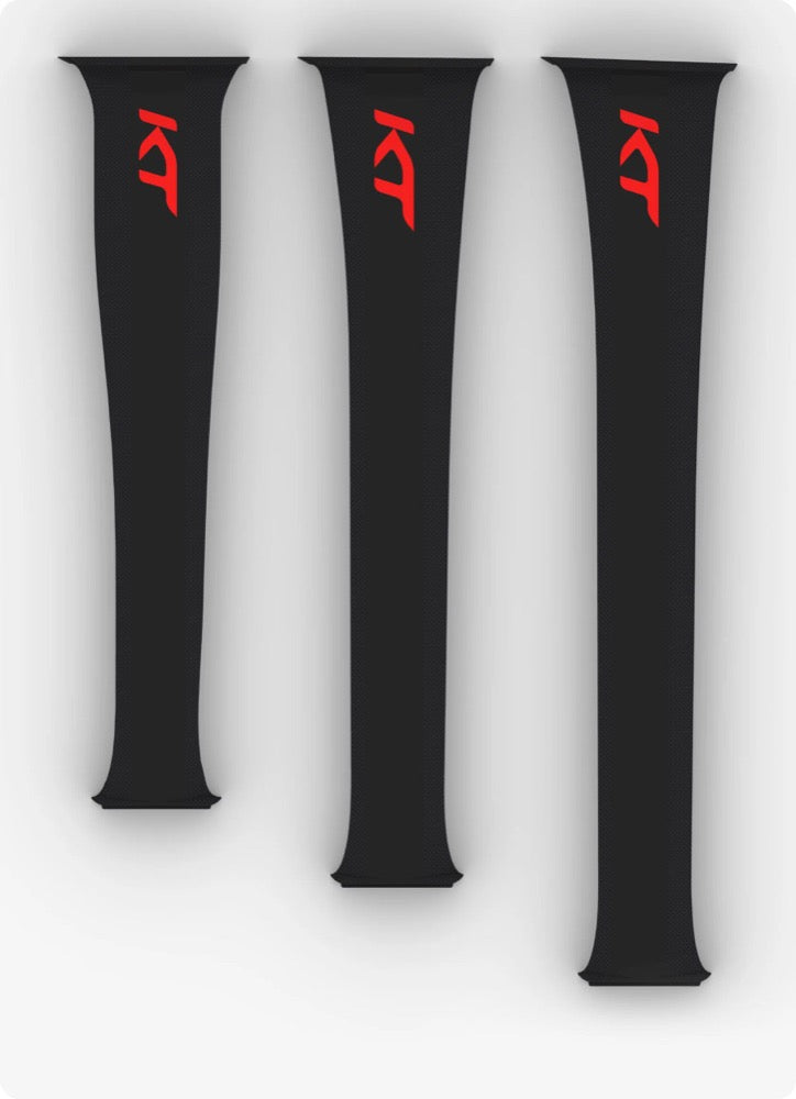 Load image into Gallery viewer, Three black masts with red logos on a white background
