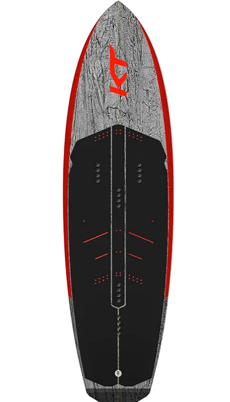 Load image into Gallery viewer, Green Hat Kiteboarding-KT Super K2 Carbon-Top Deck View on a White Background