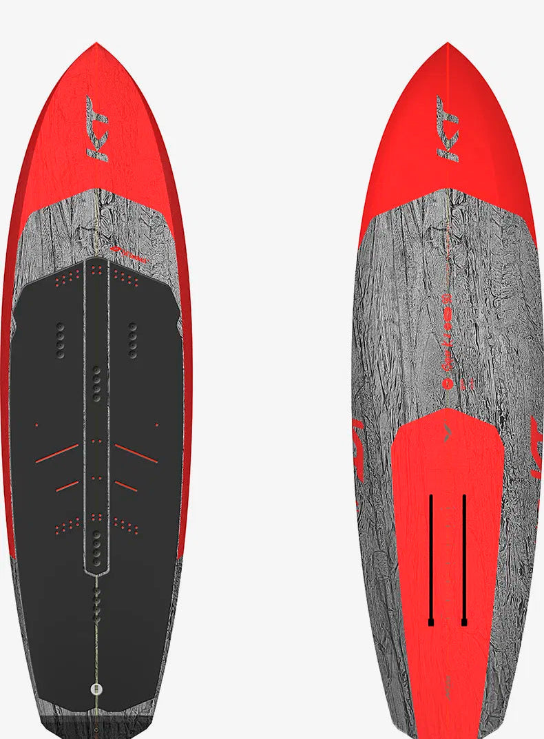 Load image into Gallery viewer, Green Hat Kiteboarding-KT Super K2 PRO Carbon-Top and Bottom View on White Background